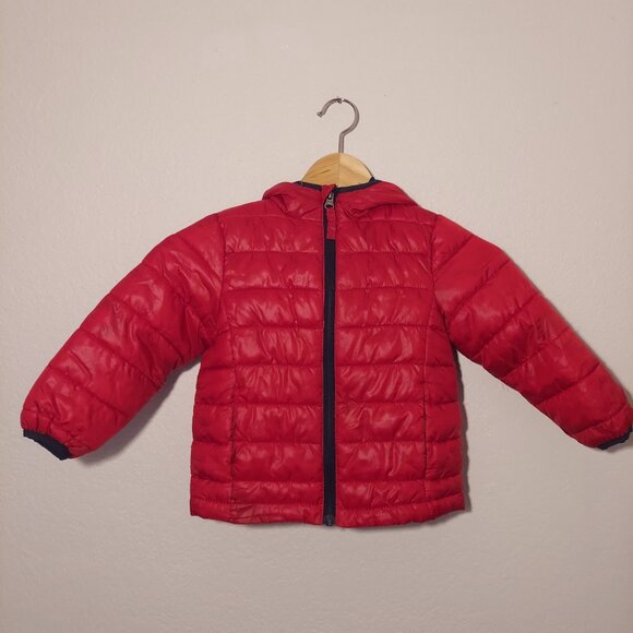 Sequoia Toddler Puffer Jacket Red 2T – Warm Lightweight Hooded Coat - Picture 2 of 9